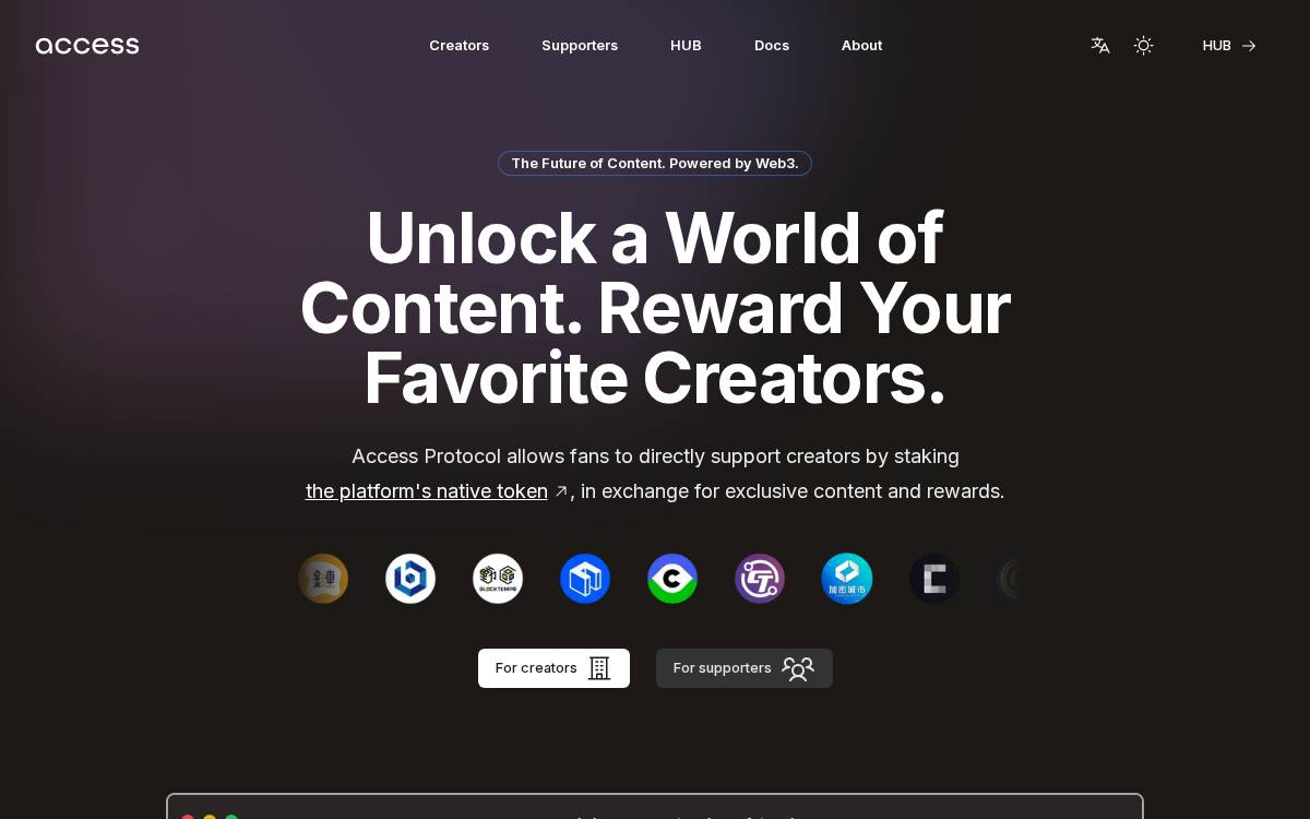 Access Protocol website preview