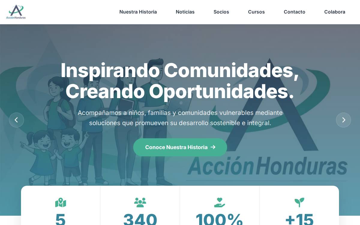 Acción Honduras website preview