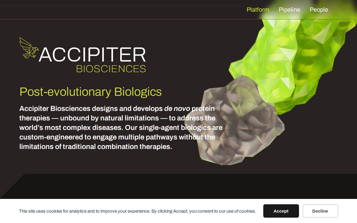 Accipiter Biosciences website preview