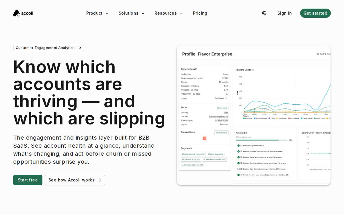 Accoil website preview