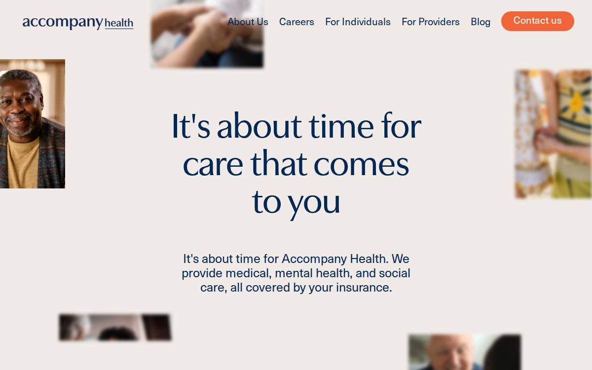 Accompany Health website preview