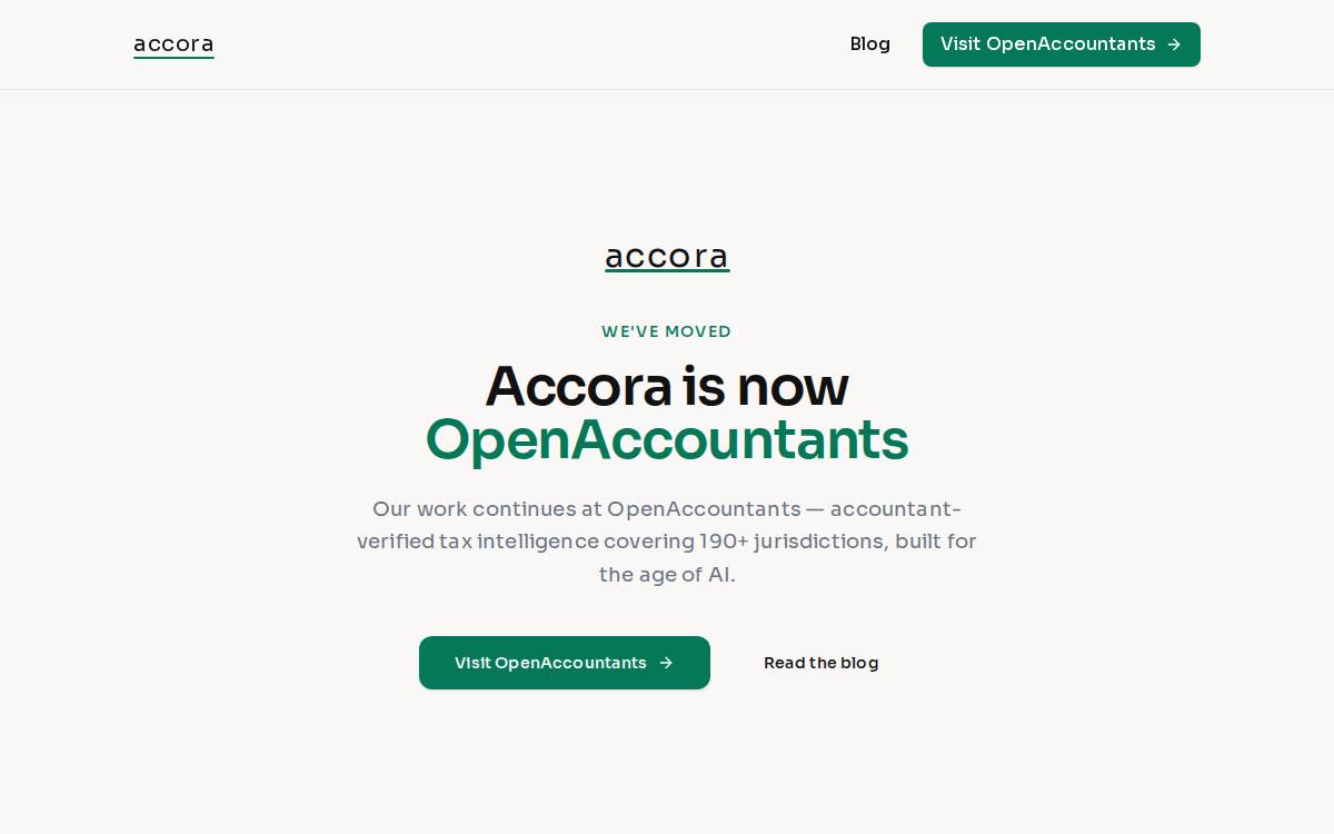 Accora website preview