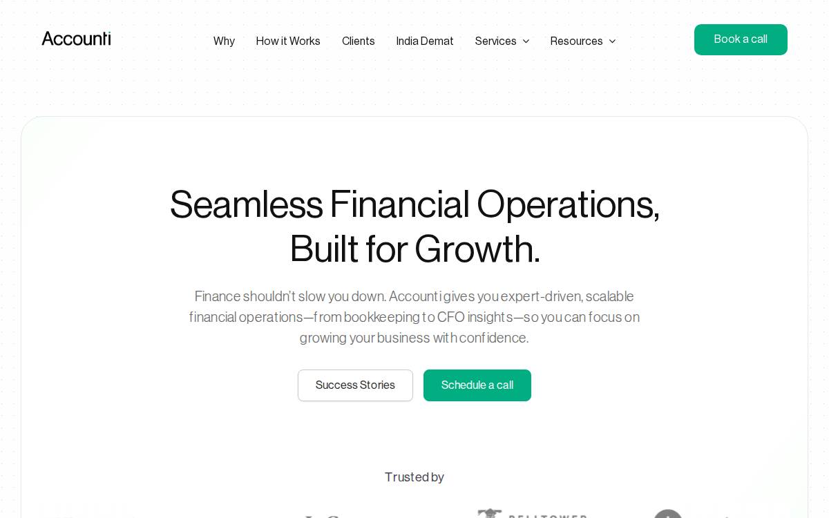 Accounti website preview