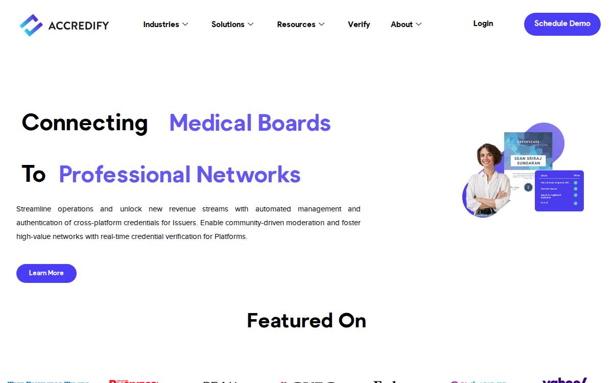 Accredify website preview