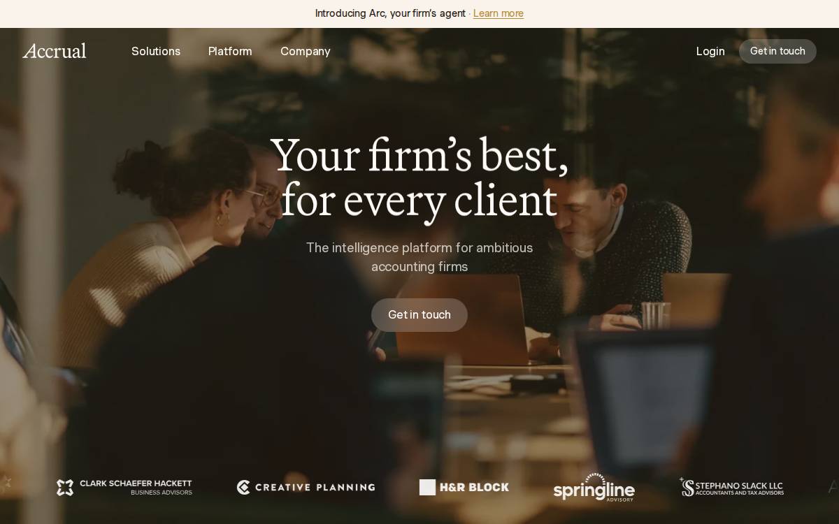 Accrual website preview