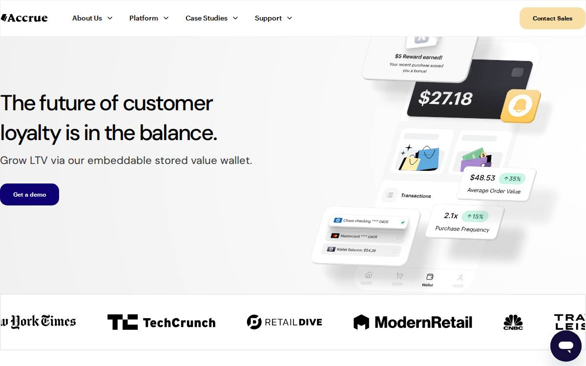 Accrue Savings website preview