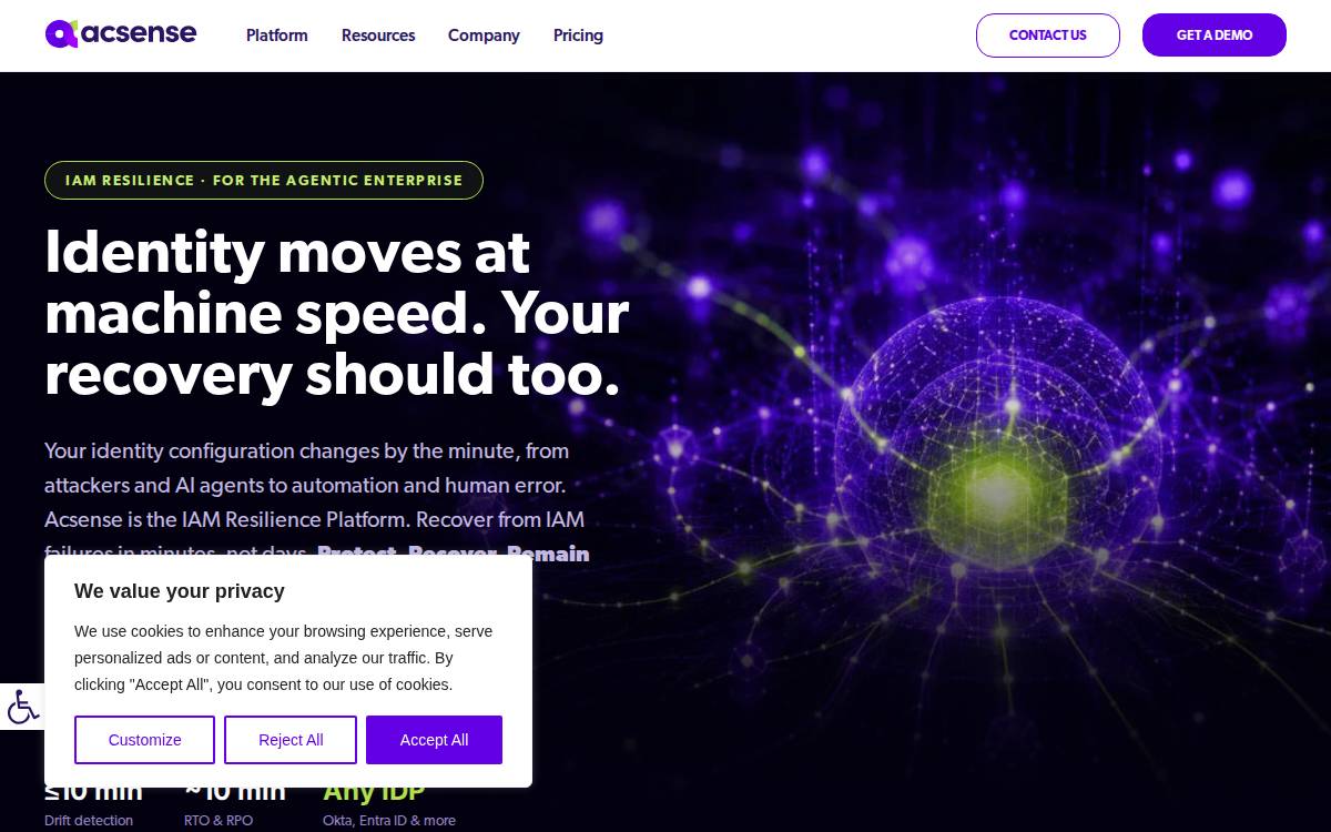 Accsense website preview
