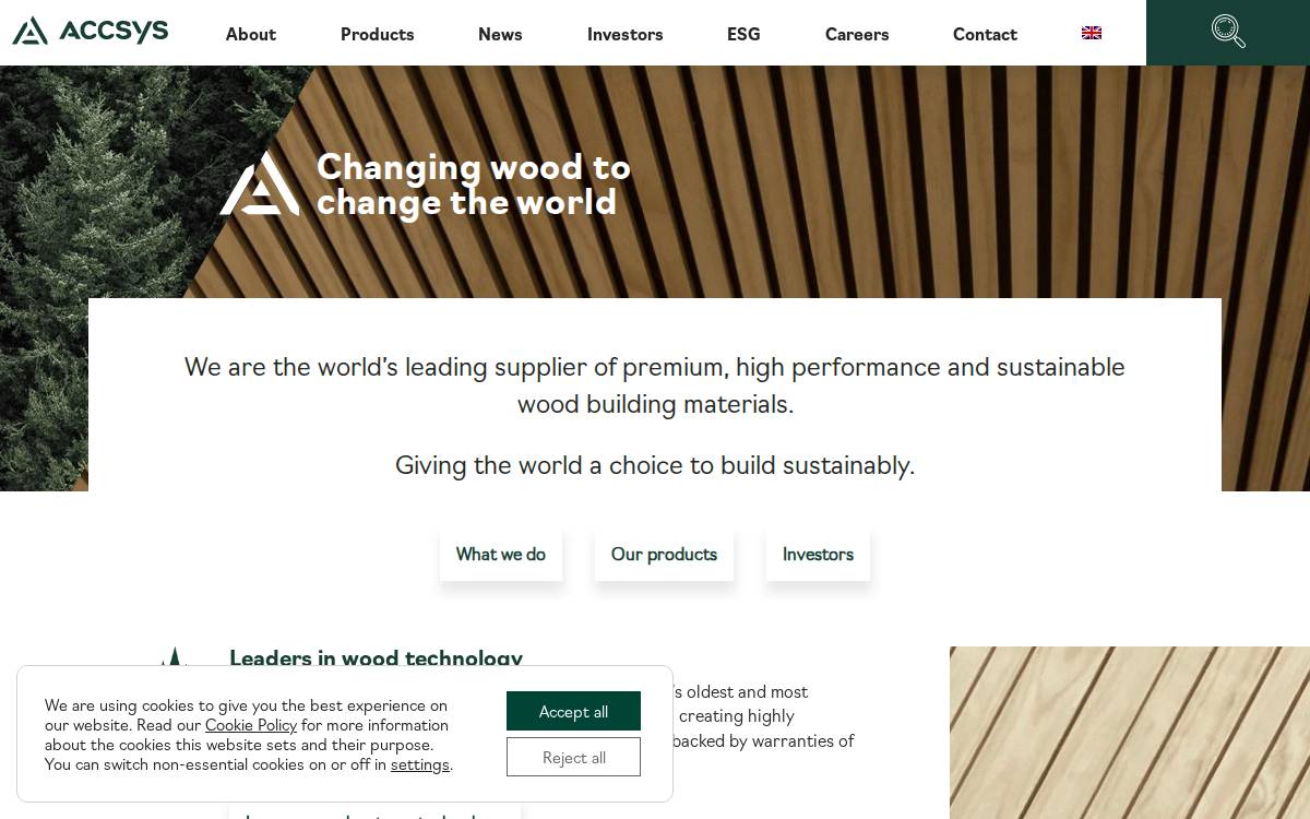Accsys Technologies Plc website preview