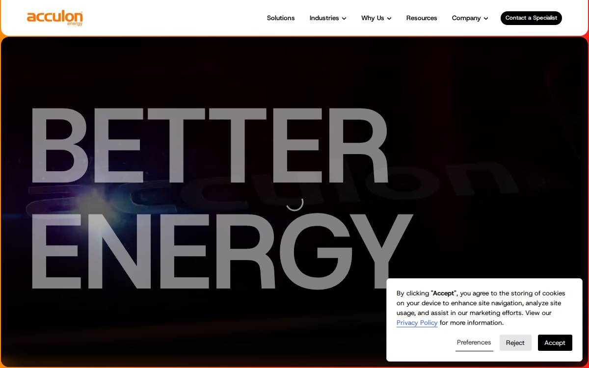 Acculon Energy website preview