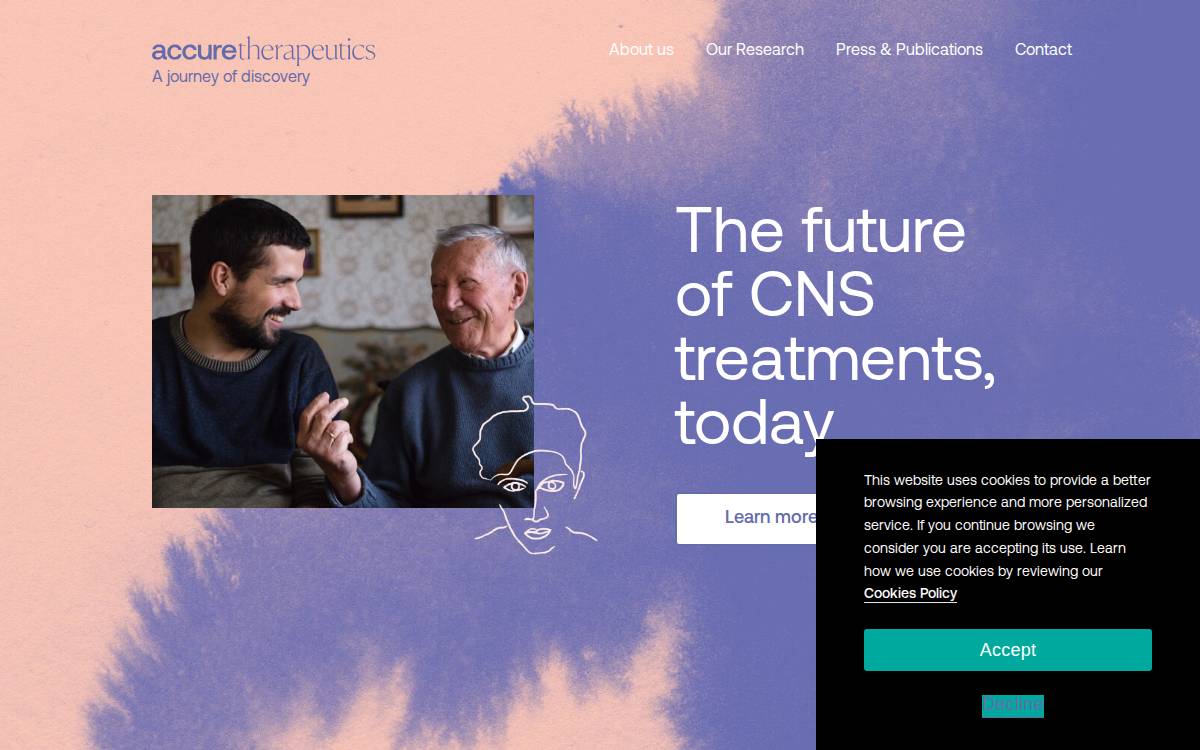 Accure website preview