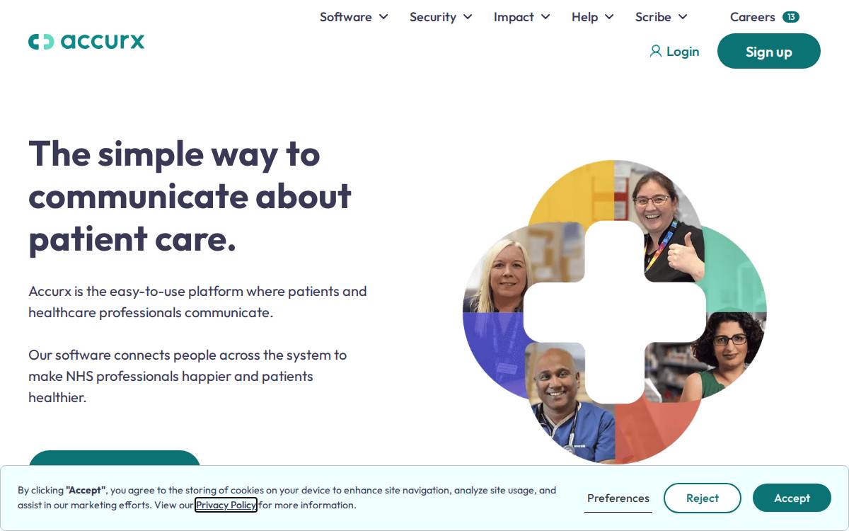 Accurx website preview