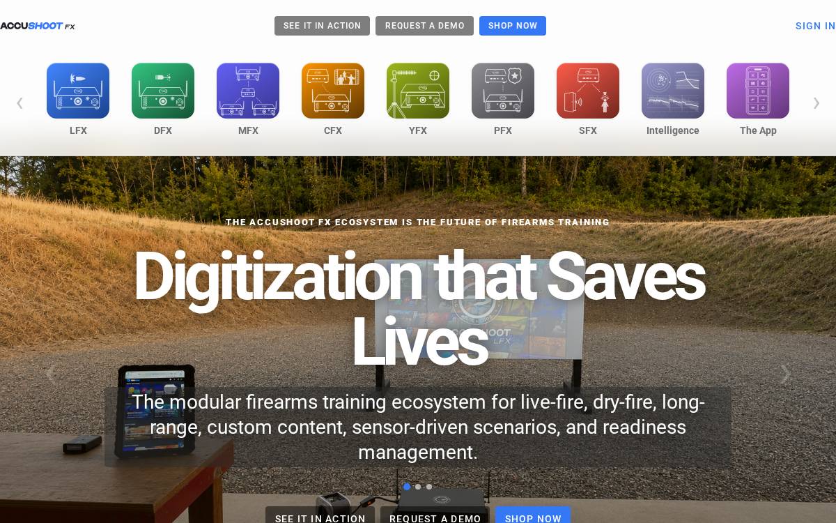 AccuShoot website preview