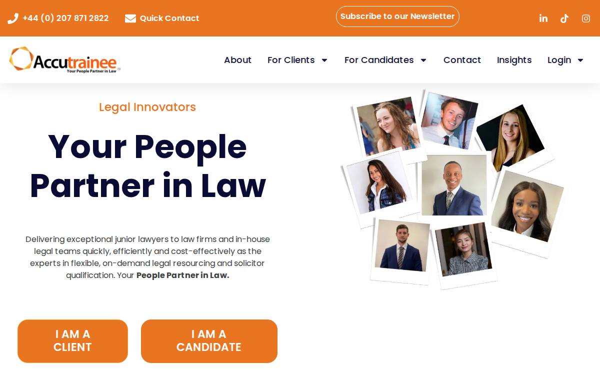 Accutrainee website preview