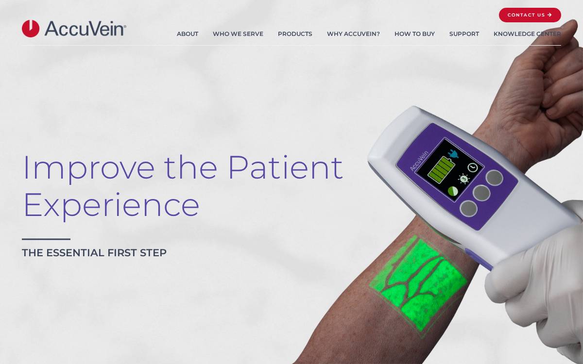 AccuVein website preview