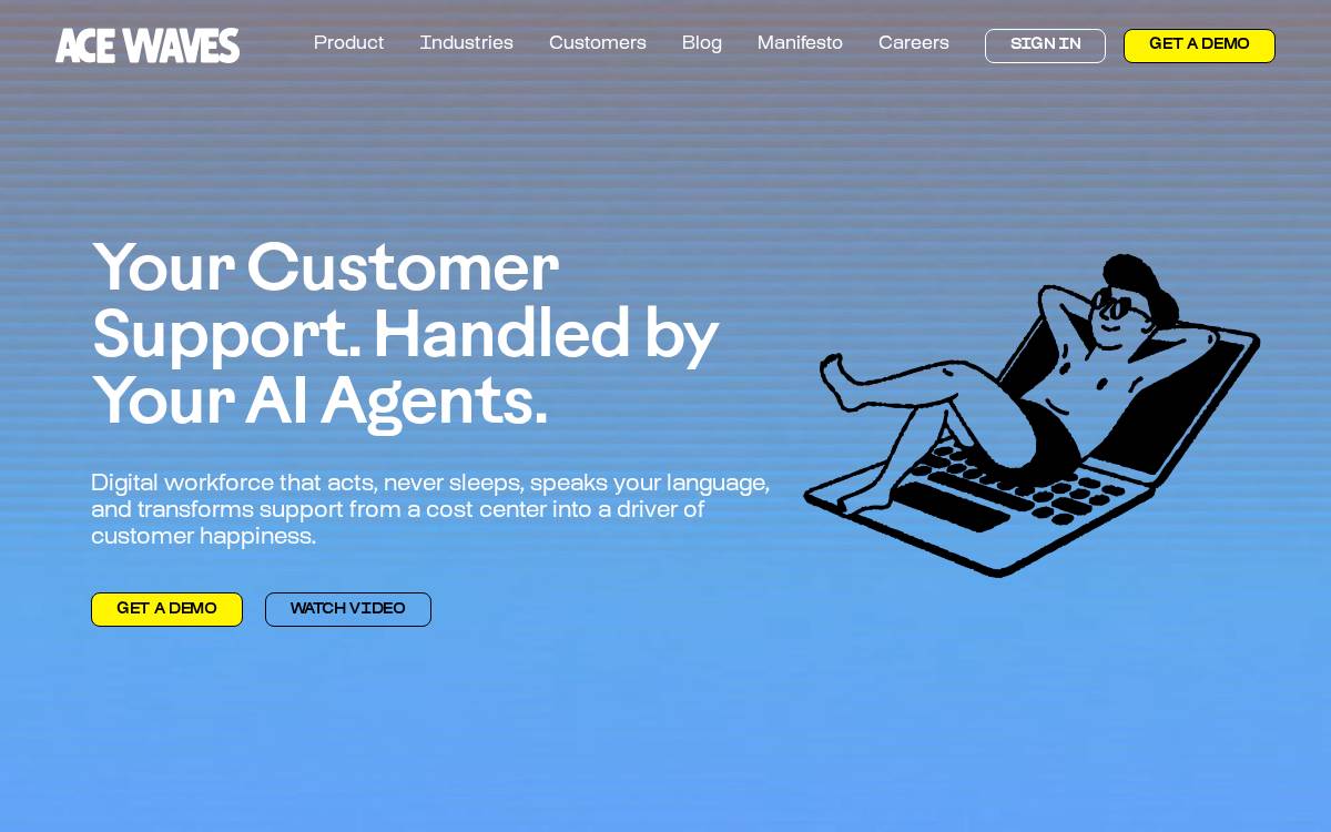 Ace Waves website preview