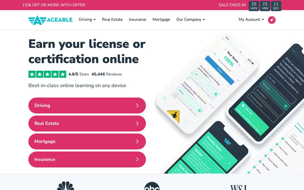 Aceable website preview