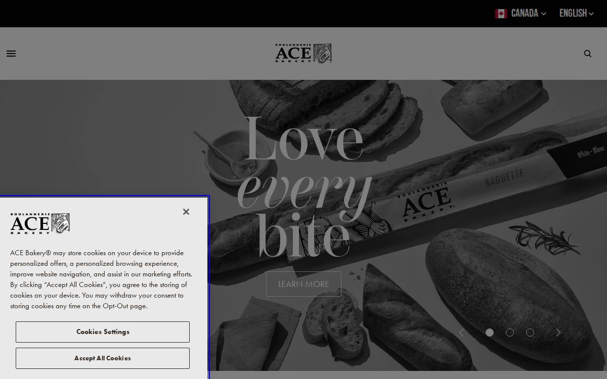 ACE Bakery website preview