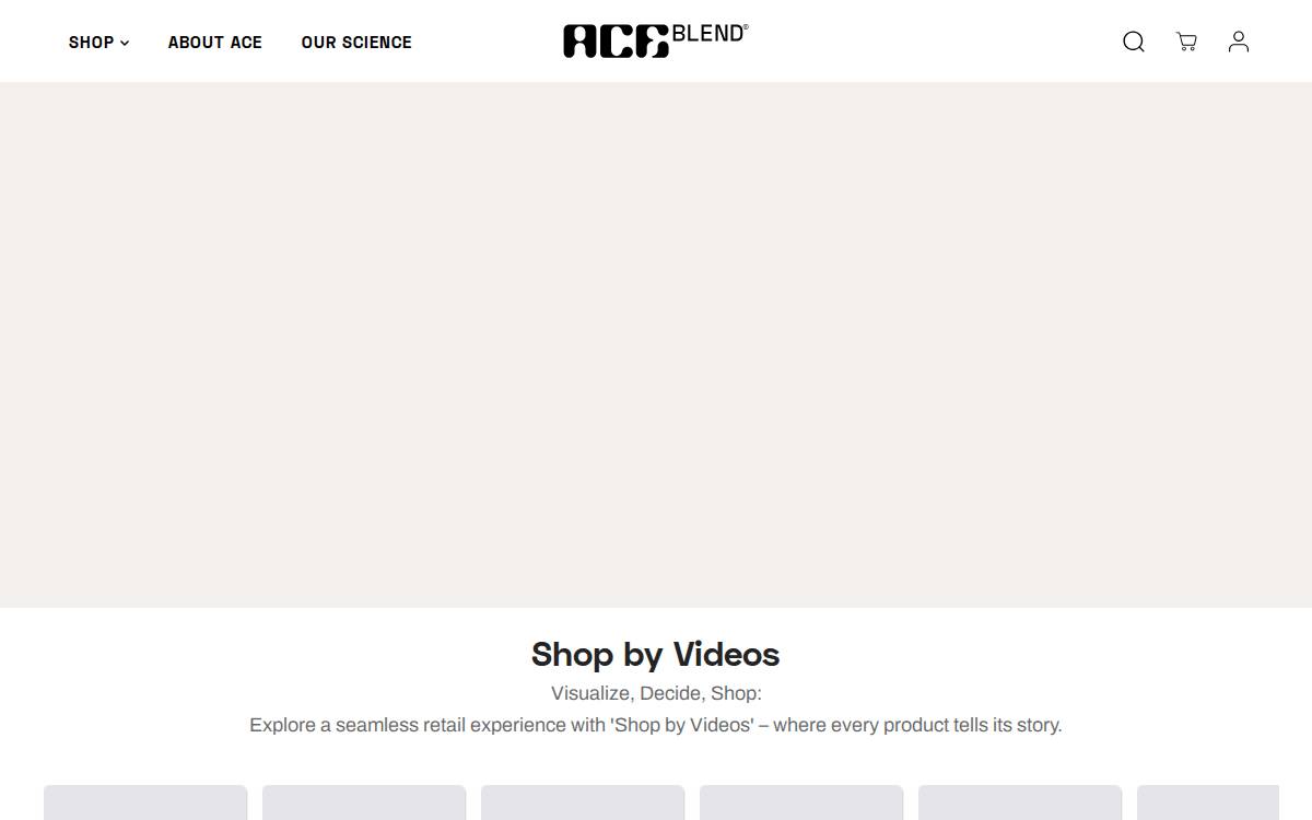 Ace Blend website preview