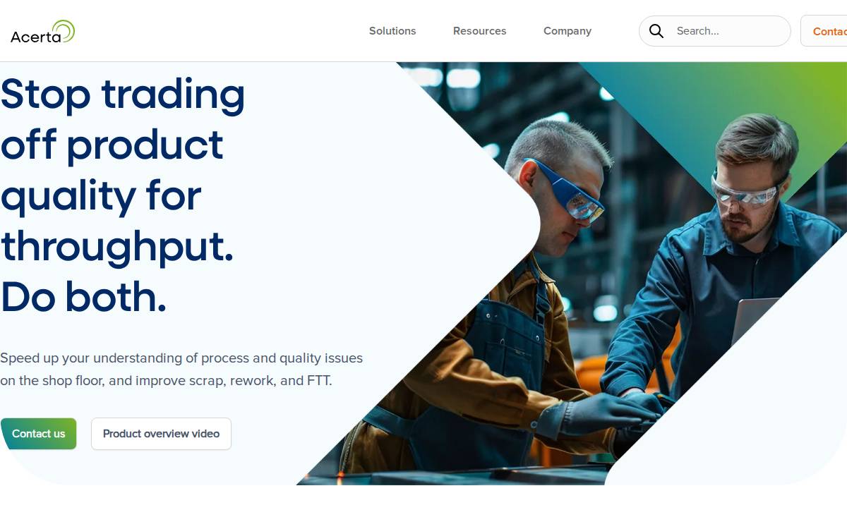 Acerta website preview