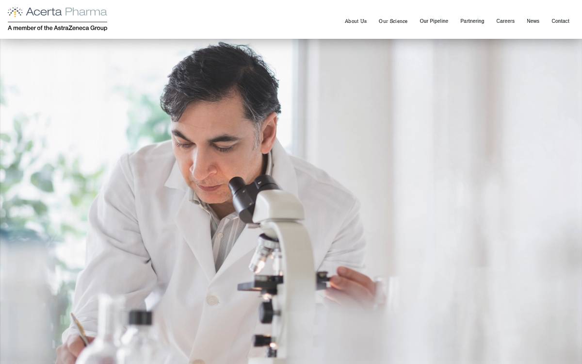 Acerta Pharma website preview