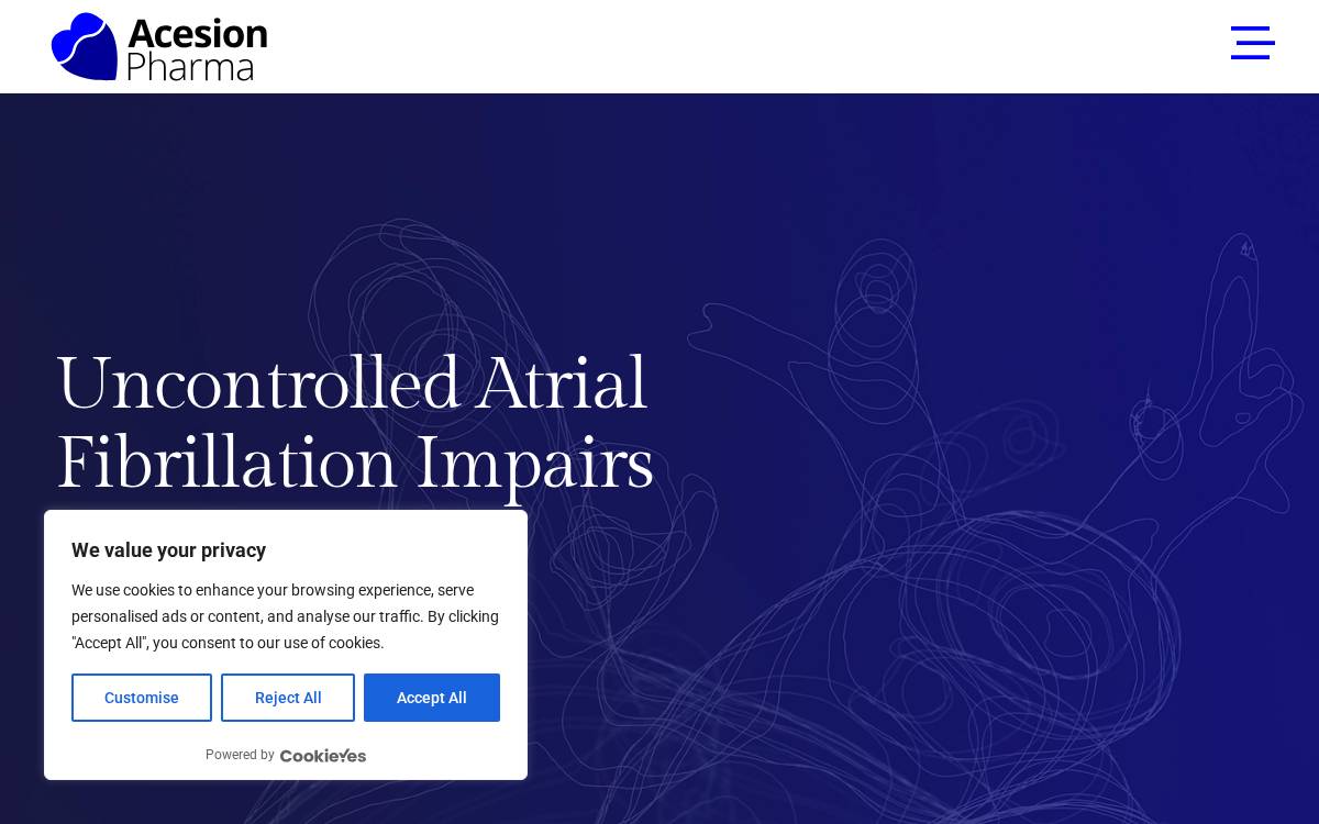 Acesion Pharma ApS website preview
