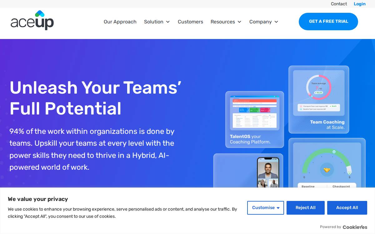 AceUp website preview