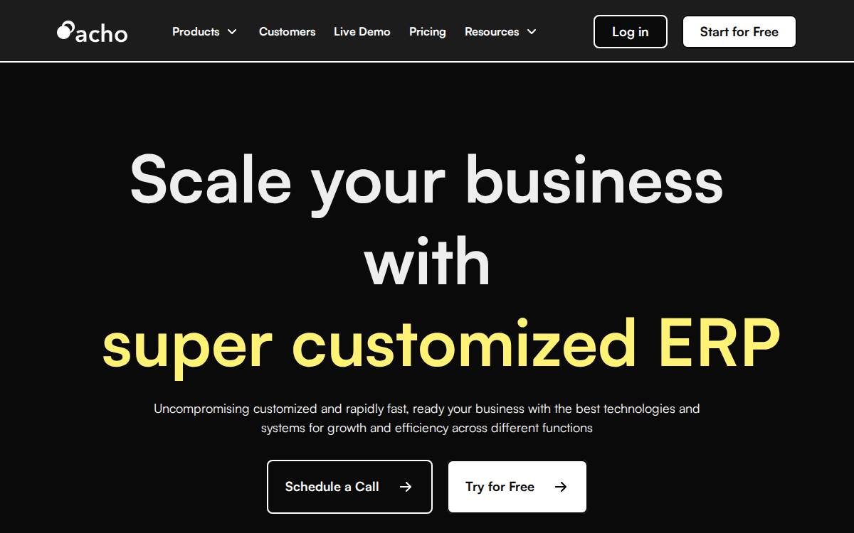 Acho website preview