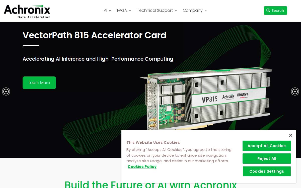 Achronix website preview