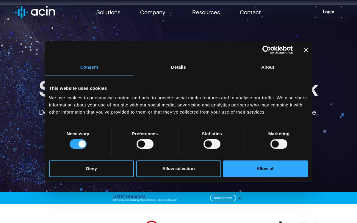 Acin website preview
