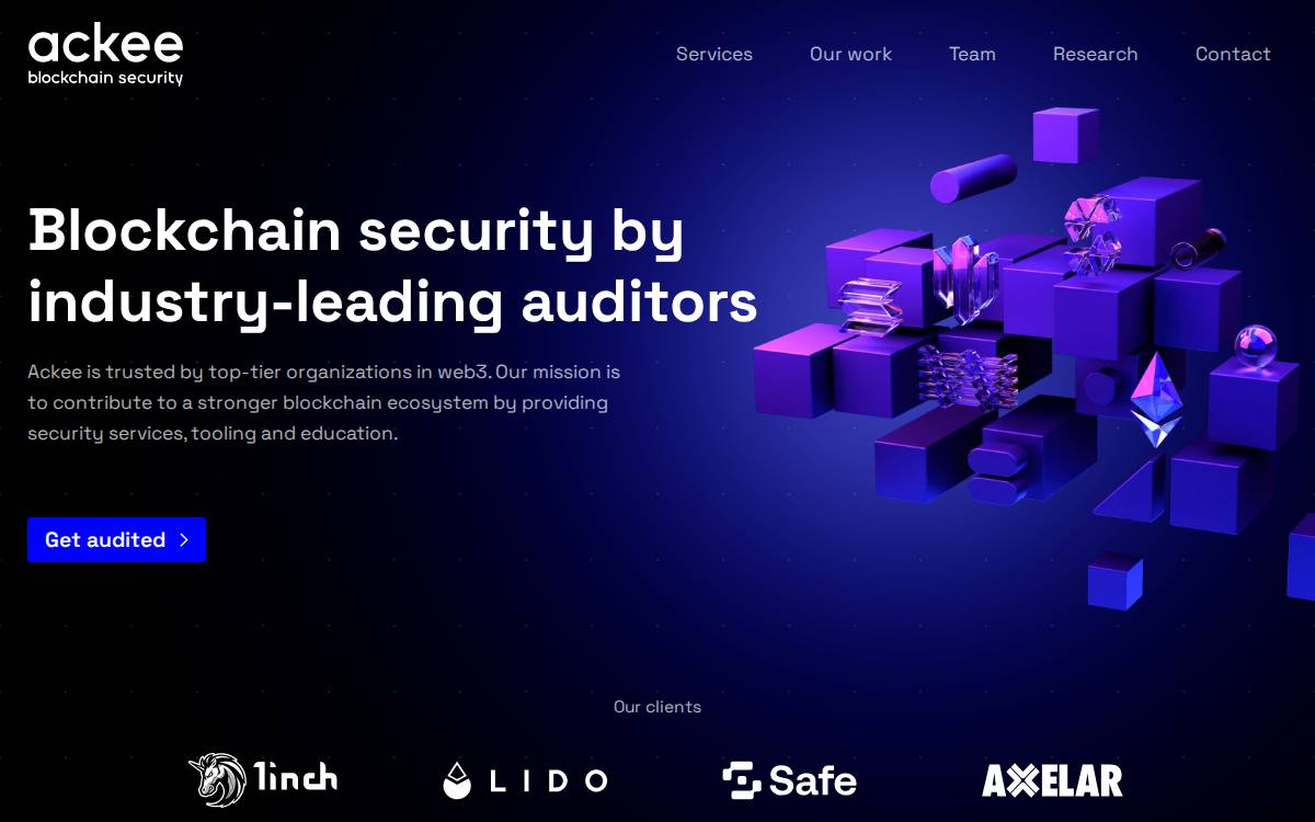 Ackee Blockchain website preview