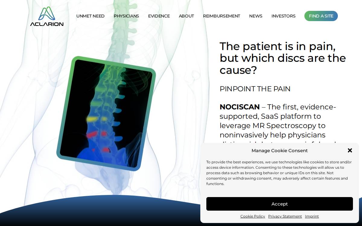 Aclarion website preview