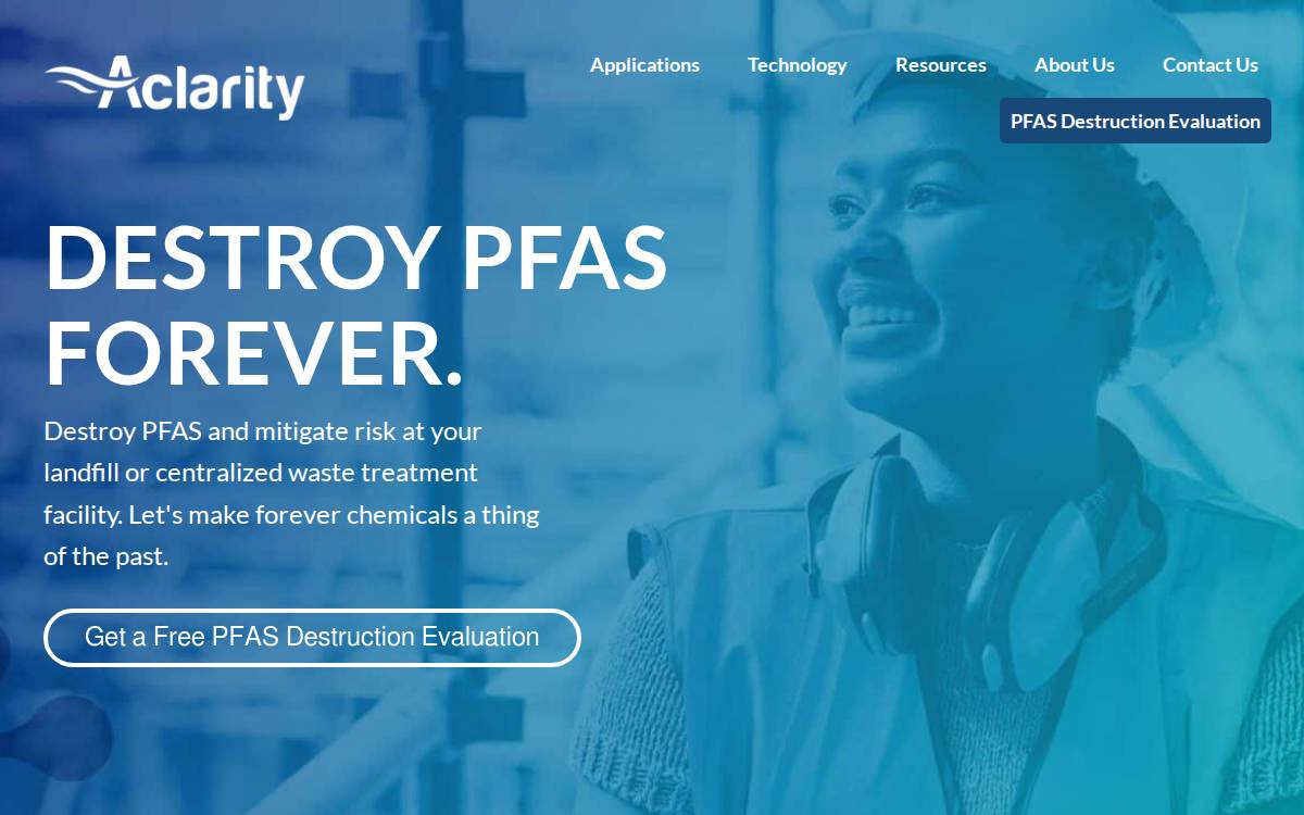 Aclaritywater website preview