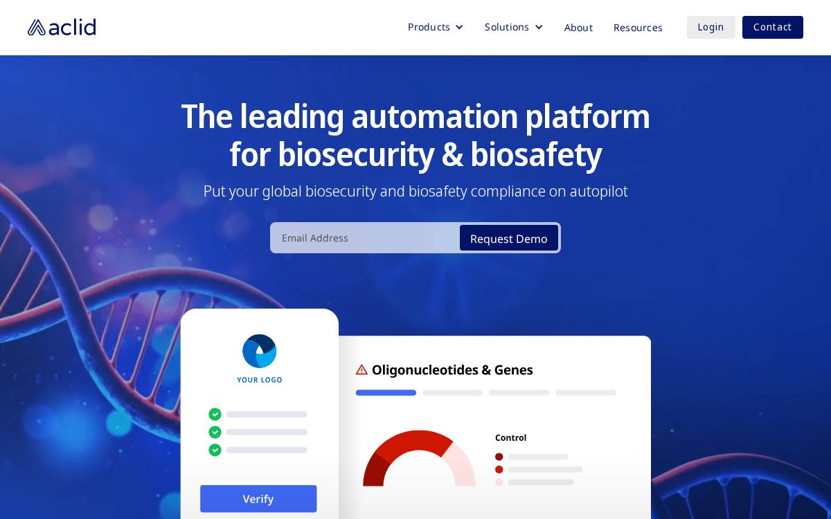 Aclid website preview