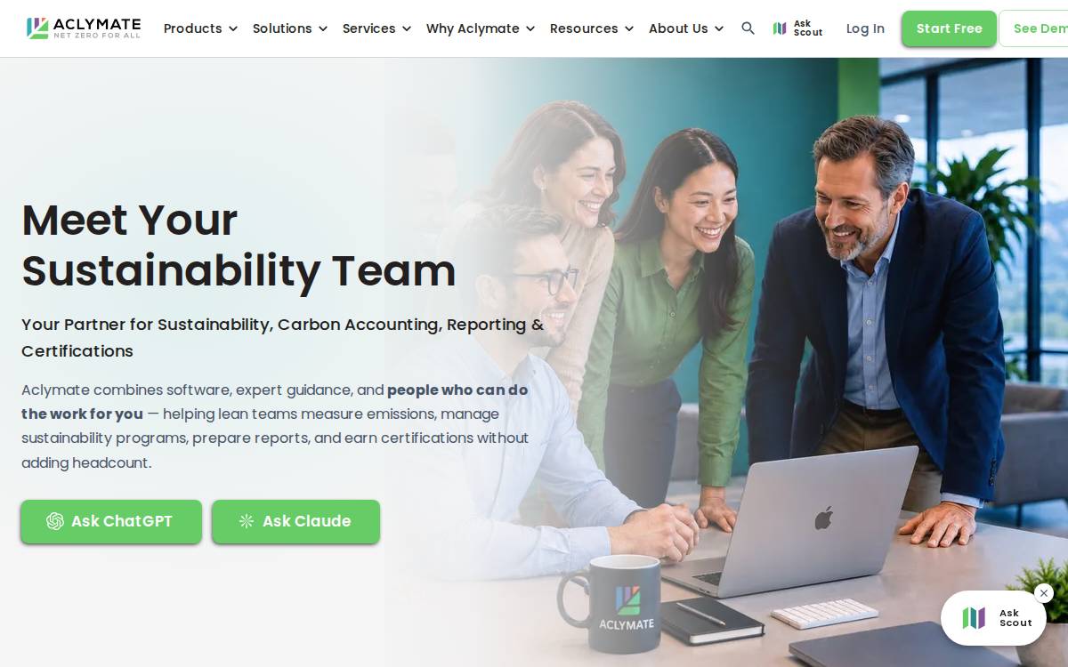 Aclymate website preview