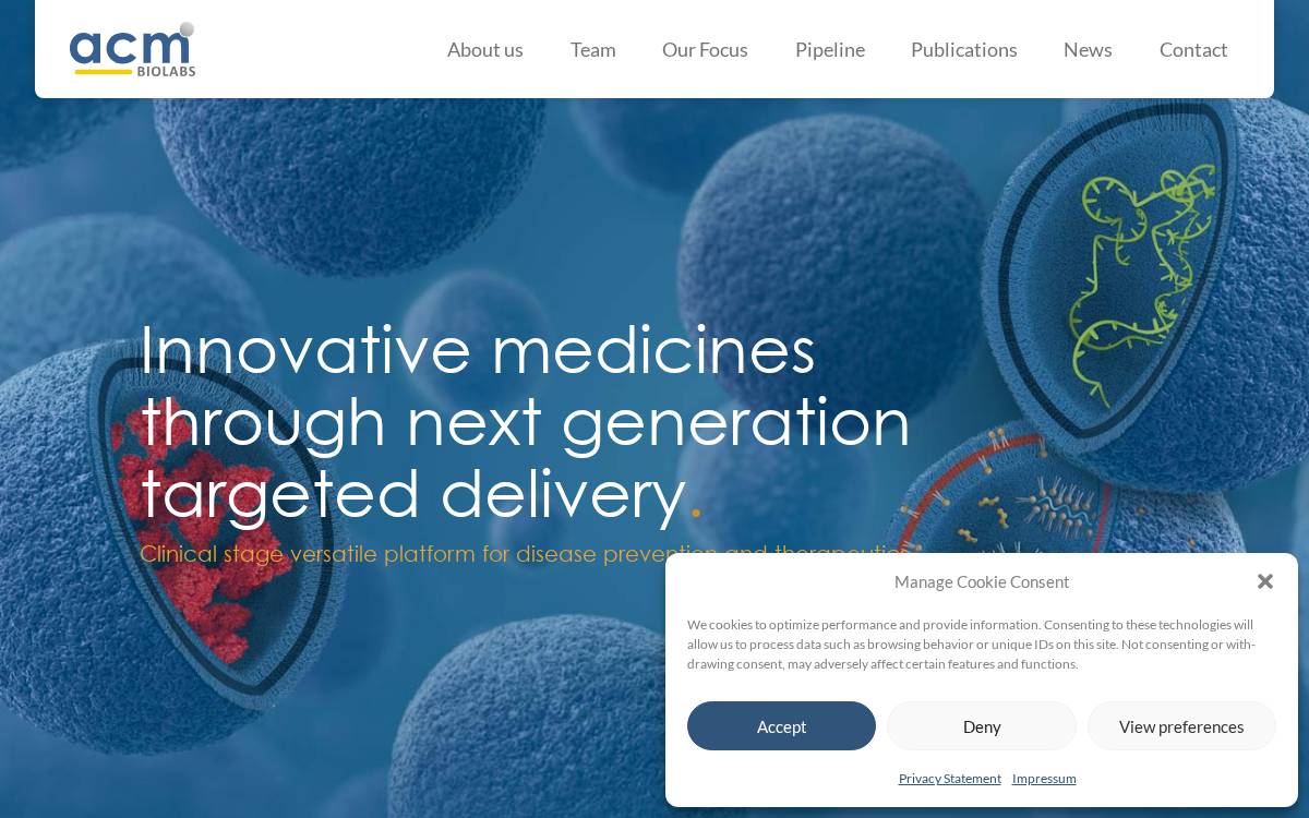 ACM BIOLABS website preview