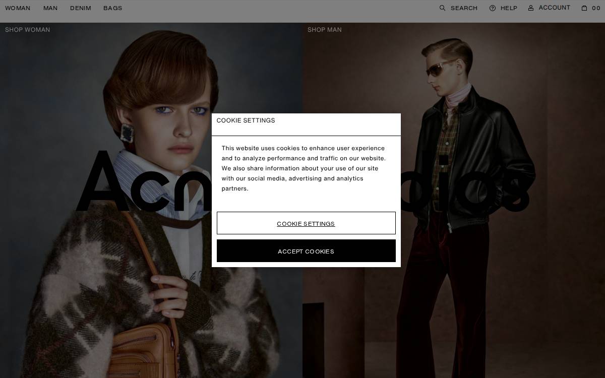 Acne Studios website preview
