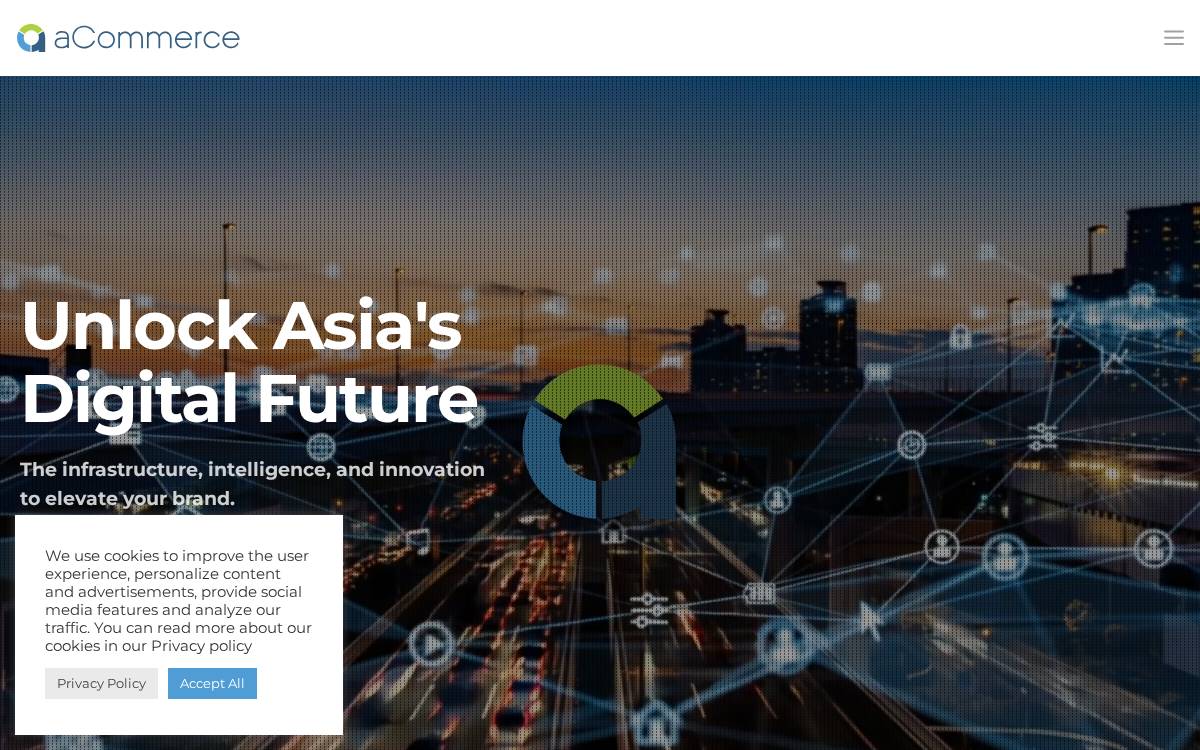 aCommerce website preview