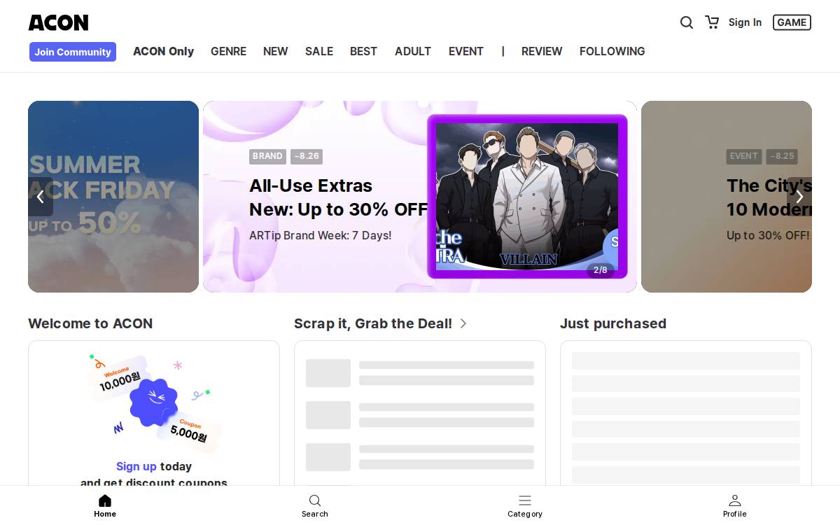 Acon3D website preview