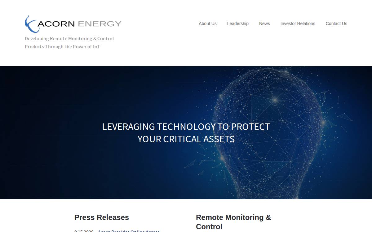 Acorn Energy website preview