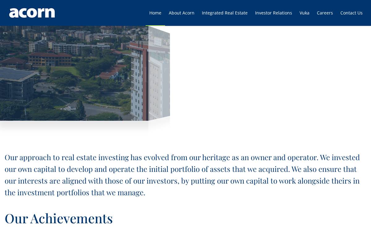Acorn Group website preview