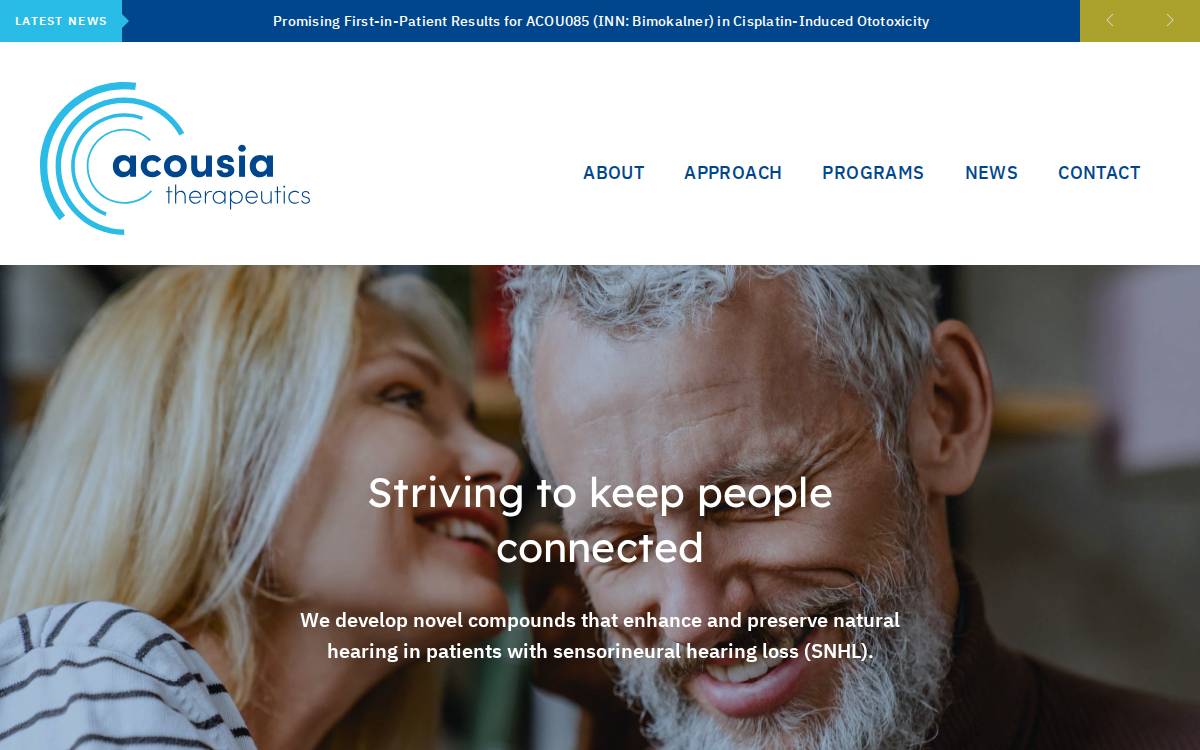 Acousia website preview