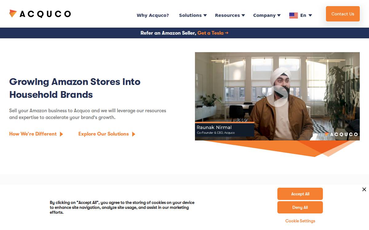 Acqu website preview