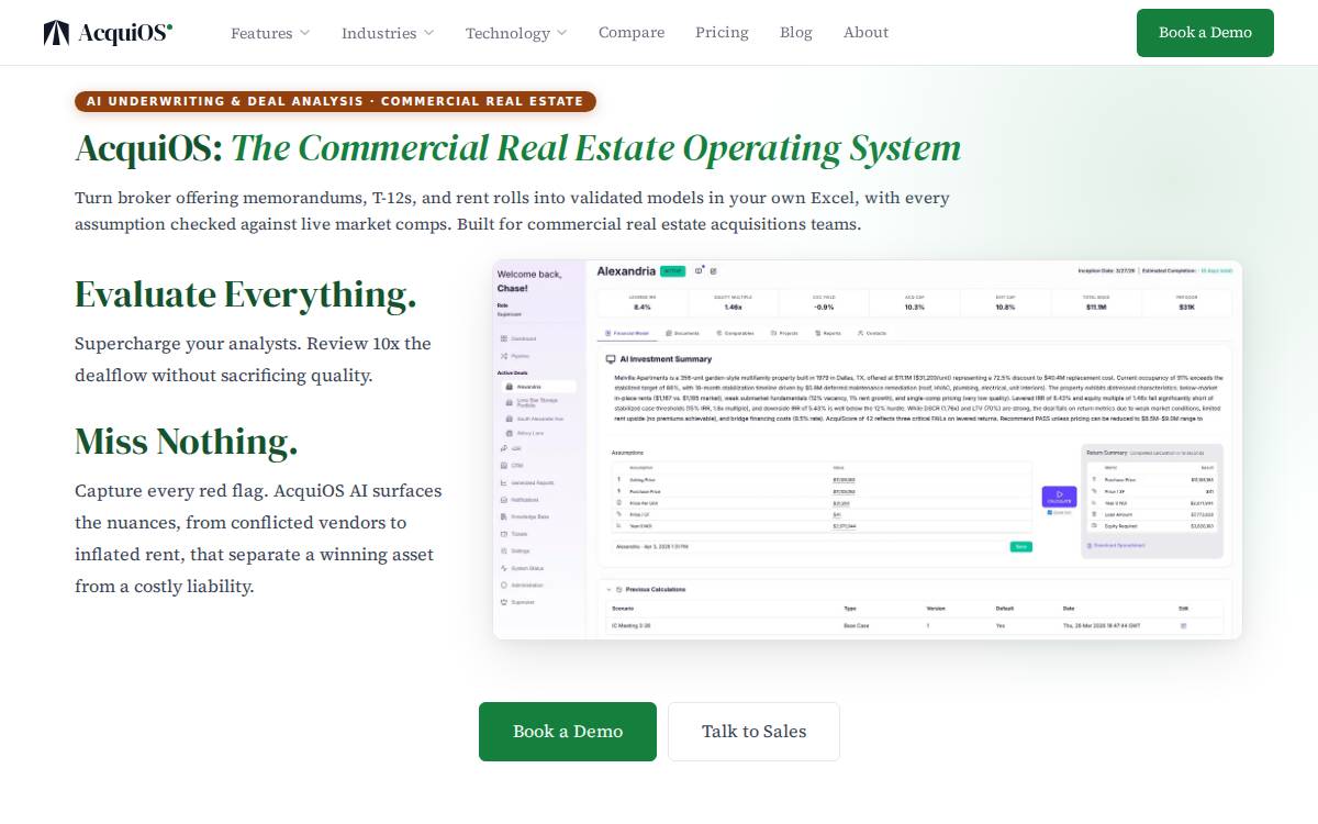 Acquios website preview