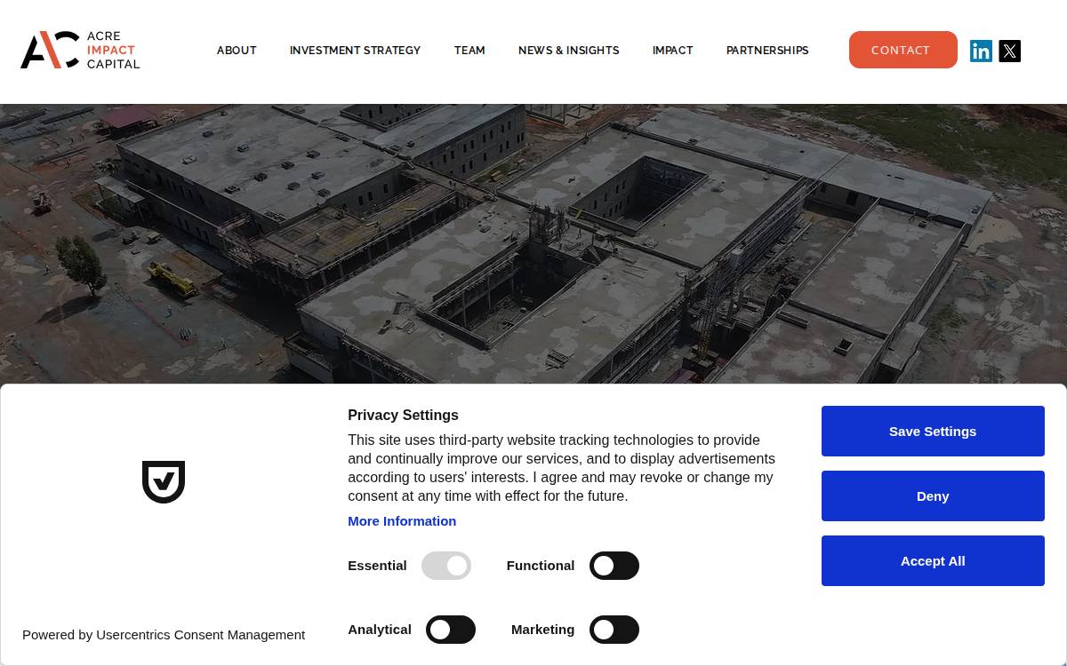 Acre Impact Capital website preview