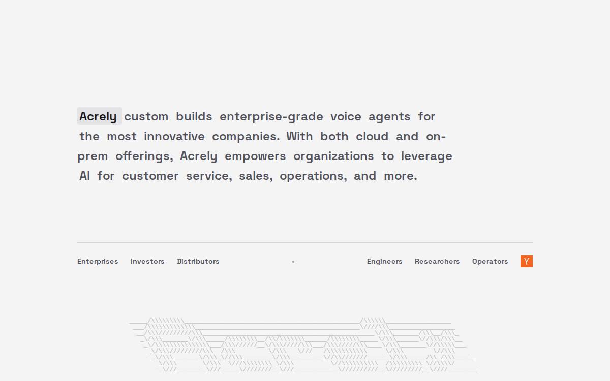 Acrely website preview
