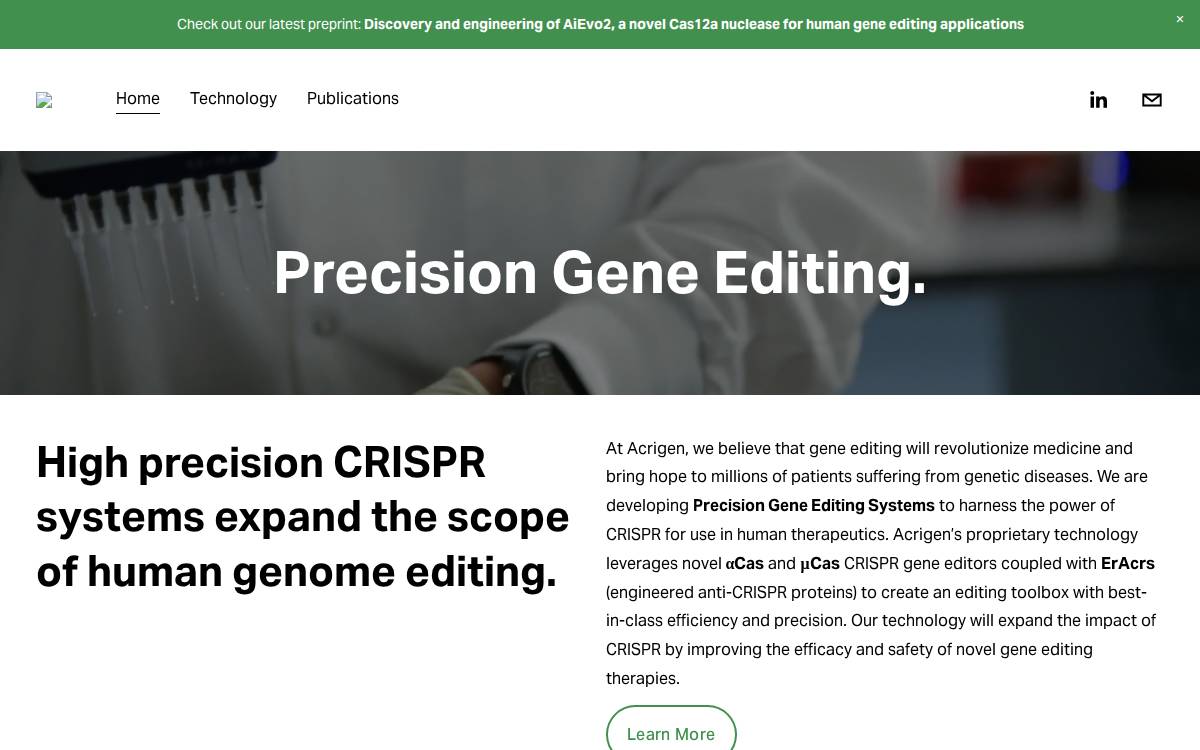 Acrigen website preview