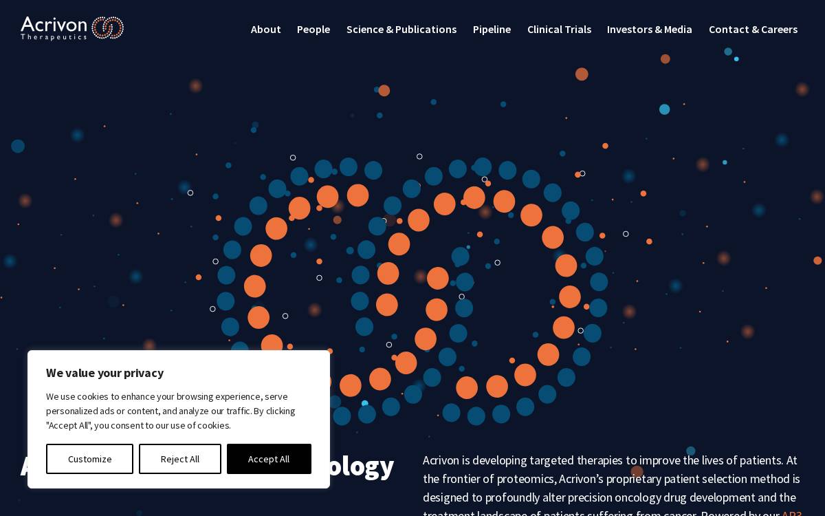 Acrivon Therapeutics website preview