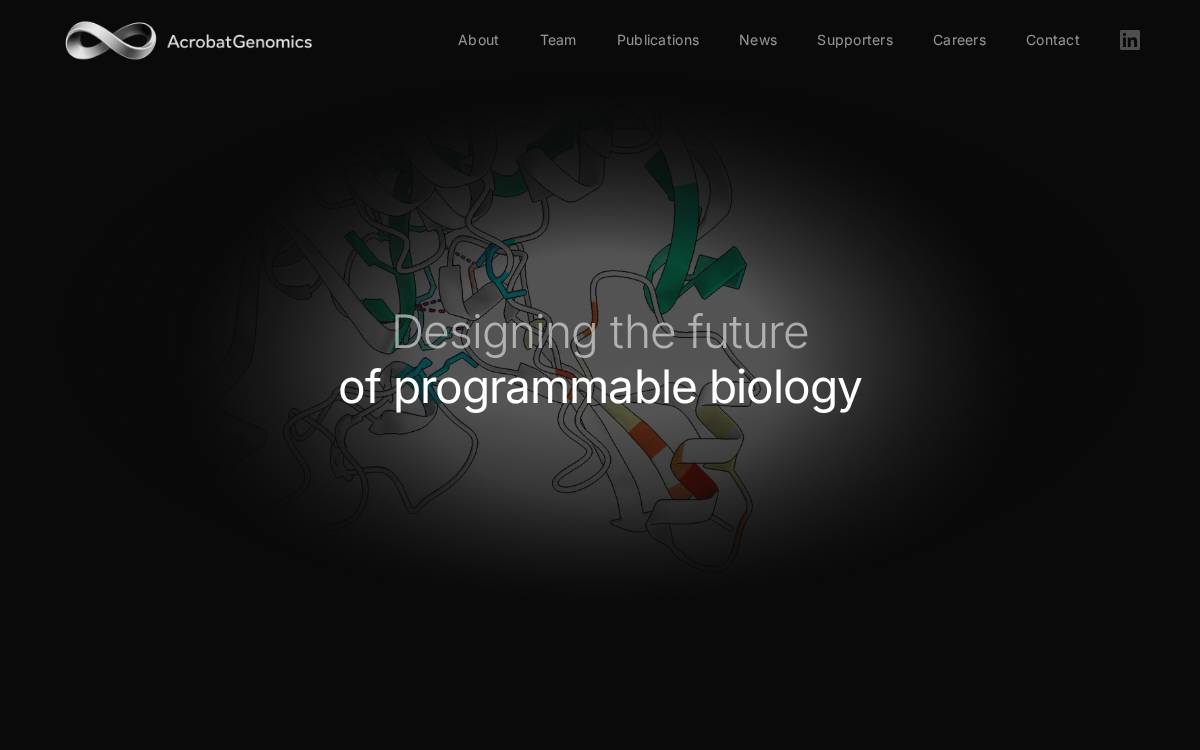 Acrobat Genomics website preview