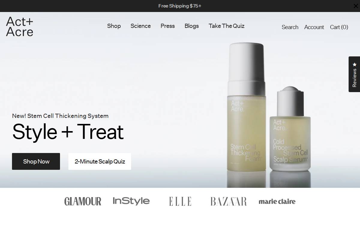 Act+Acre website preview