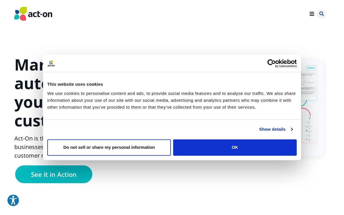 Act On website preview